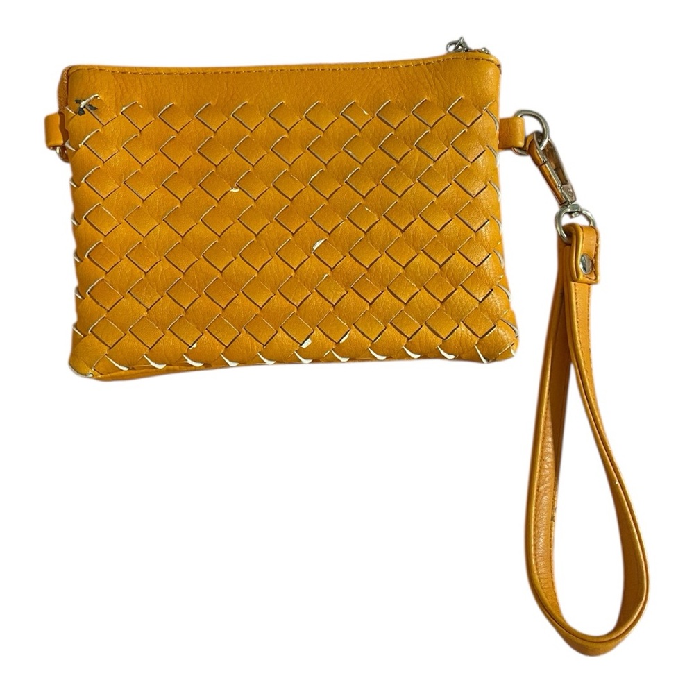 Charming Charlie Orange Woven Clutch Wristlet - Picture 2 of 10